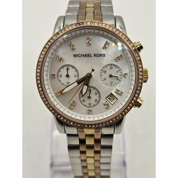 Michael Kors MK5057 MK5650 Ladies' Chronograph Watch - Picture 1 of 10